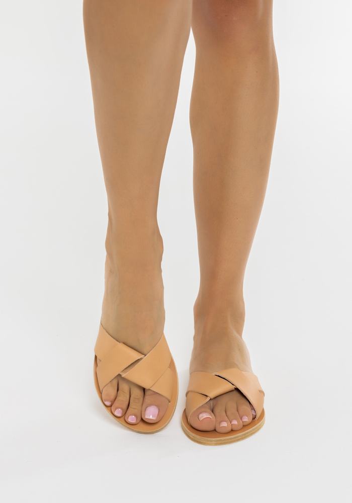 Ancient Greek Sandals Whitney Donna Sandali Scorrevoli Beige | SVE221IW