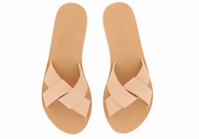 Ancient Greek Sandals Whitney Donna Sandali Scorrevoli Beige | SVE221IW