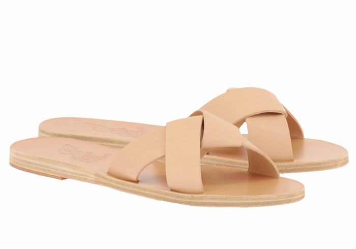 Ancient Greek Sandals Whitney Donna Sandali Scorrevoli Beige | SVE221IW