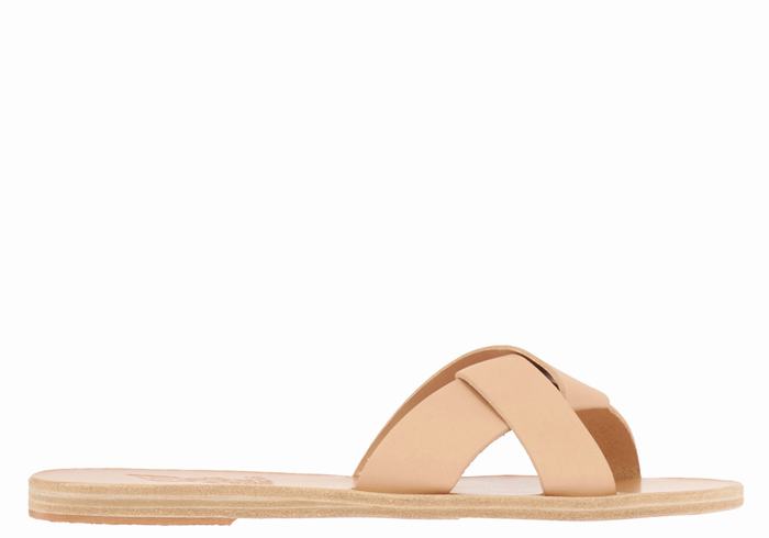 Ancient Greek Sandals Whitney Donna Sandali Scorrevoli Beige | SVE221IW